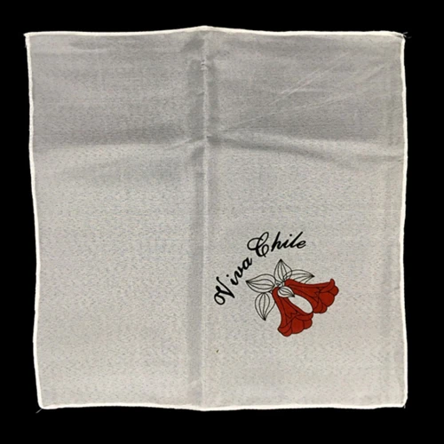 Pañuelo estampado copihue 35x35cm un