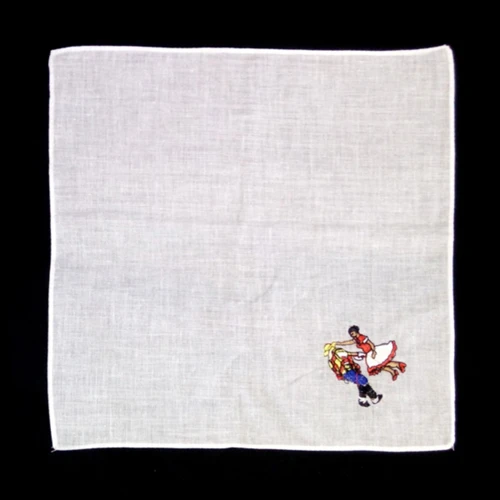 Pañuelo bordado pareja cueca 30x30cm un