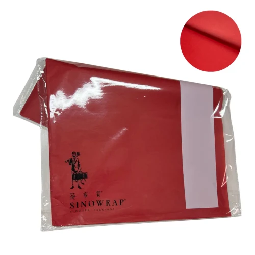 Papel flores eco burdeo 40un