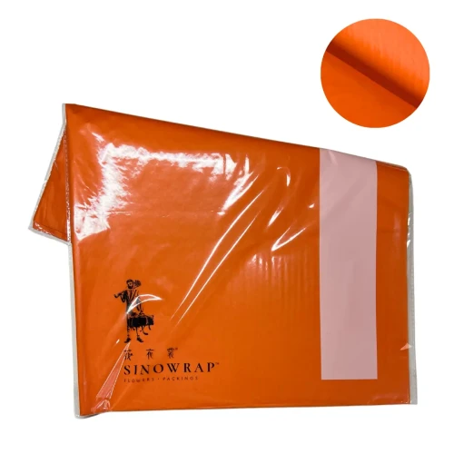 Papel flores eco naranjo 40un