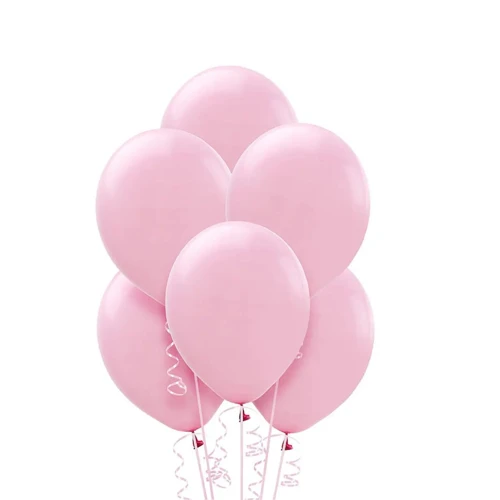 Globos lisos rosado pastel R9 látex 50 un
