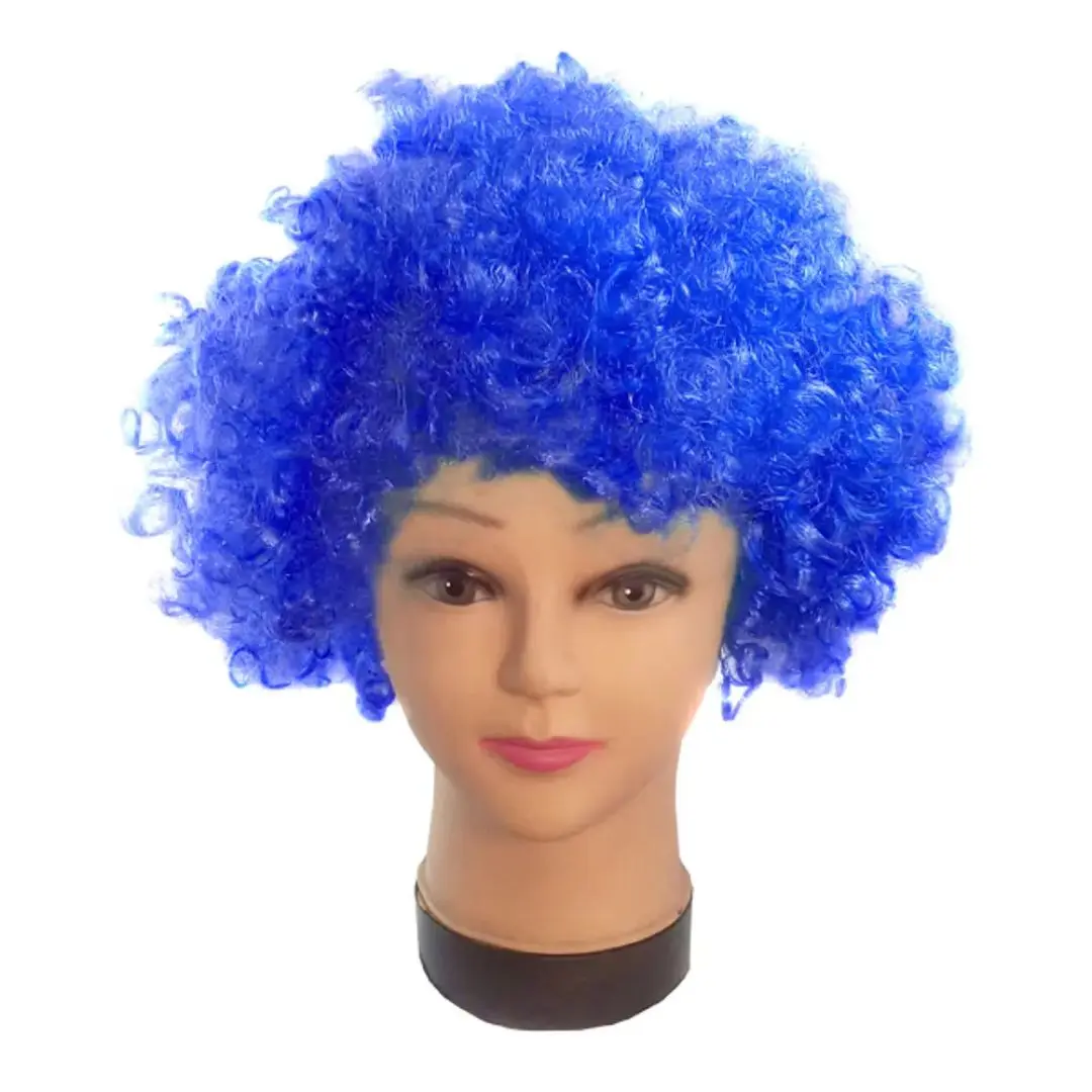 Peluca afro azul un