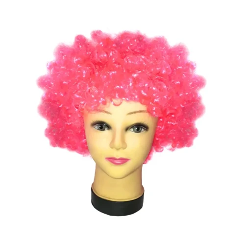 Peluca afro fucsia un