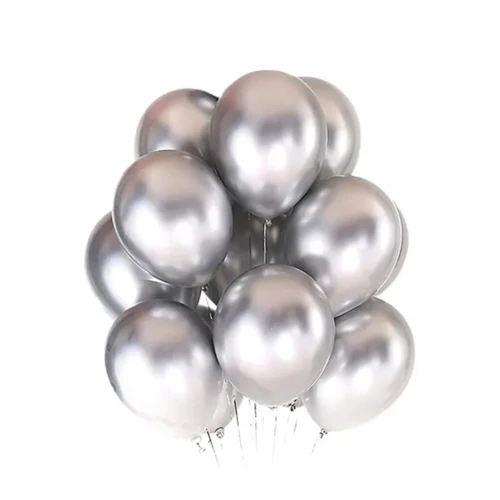 Globo R6 plateado 25un
