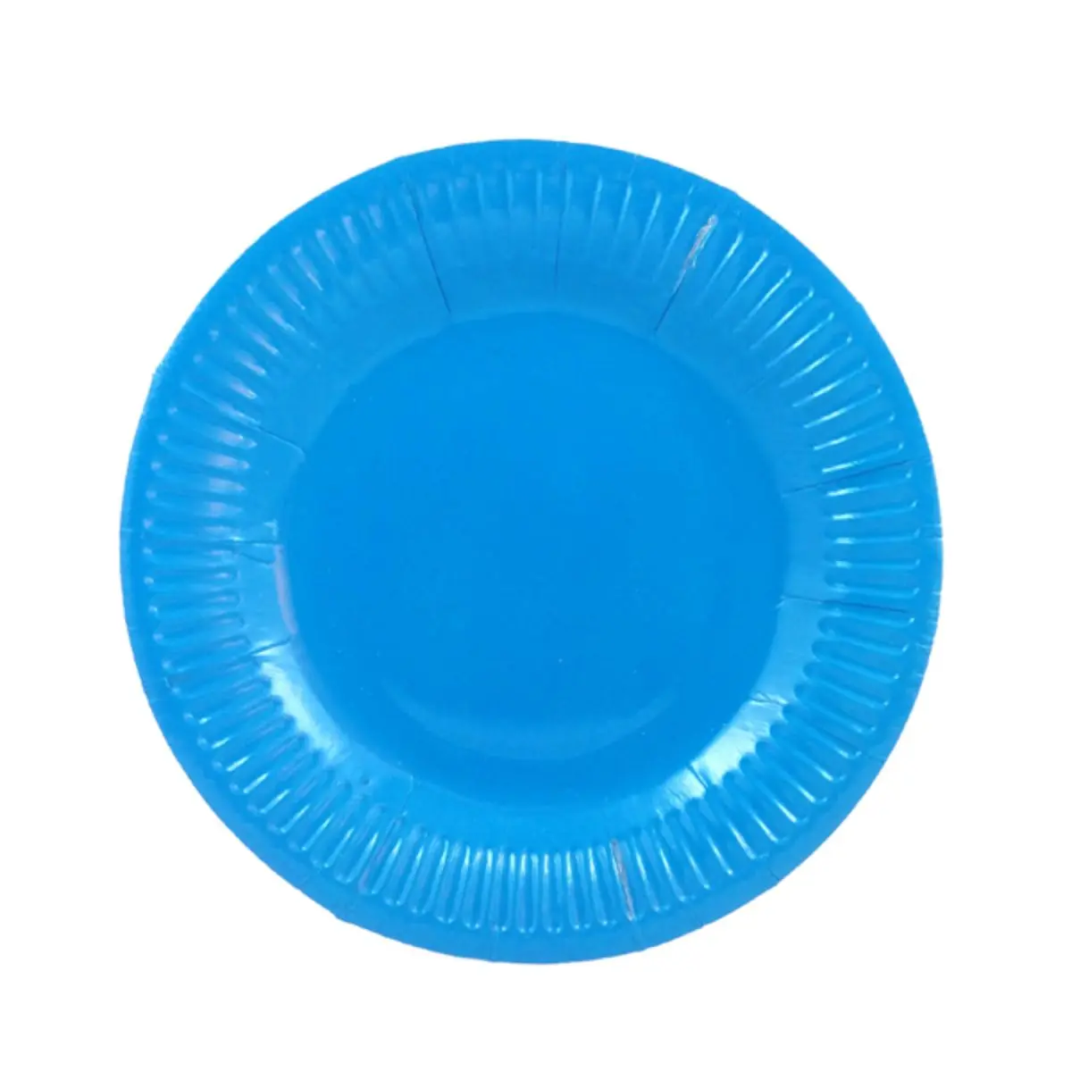 Plato cartón 18cm azul claro 10un