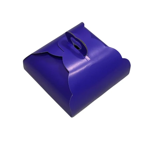 Porta pastel cartón morado un