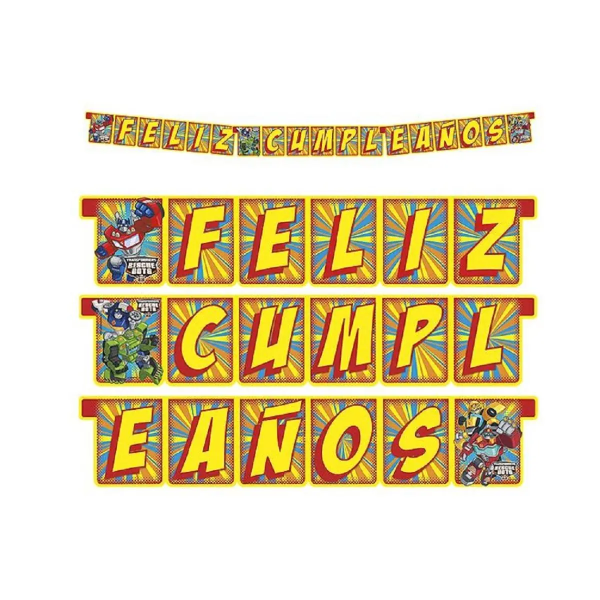 Guirnalda rescuebots feliz cumpleaños un