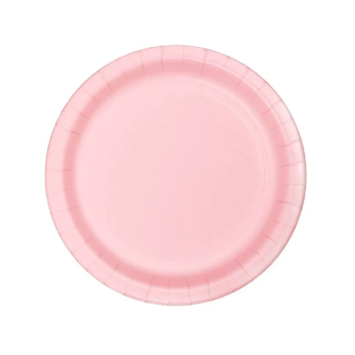 Plato 18cm cartón rosado pastel 10un