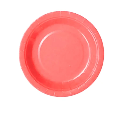 Plato 18cm cartón color sandía 10un