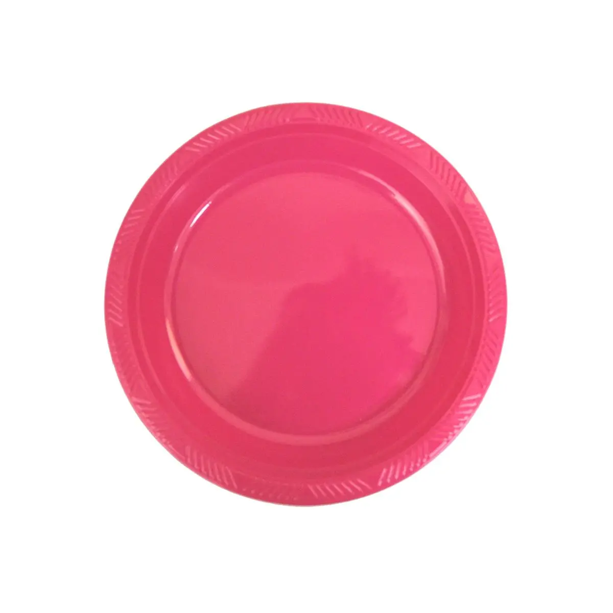 Plato18cm plástico fucsia 10un