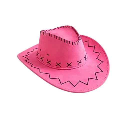 Sombrero vaquera fucsia flúor un