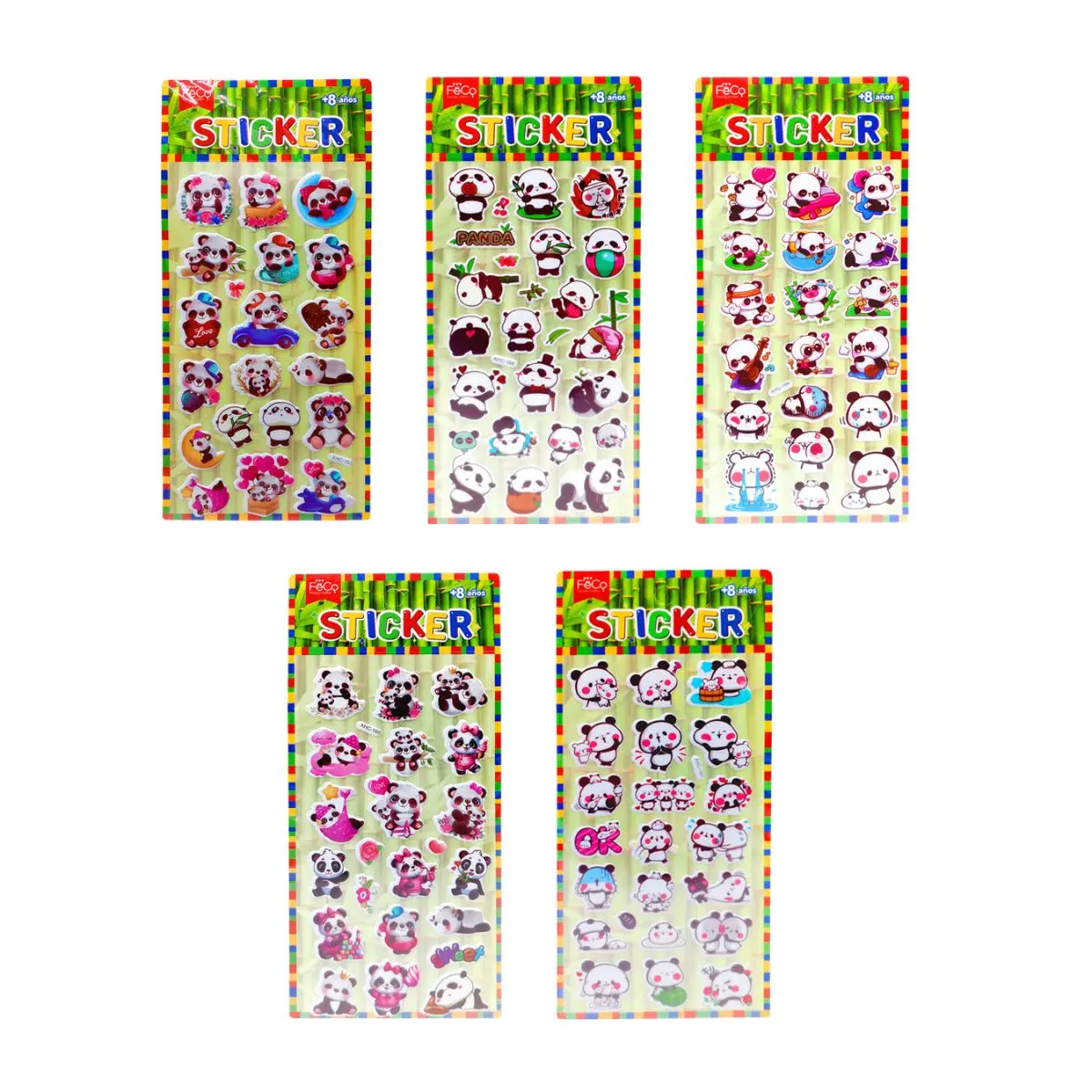 Stickers pandas un