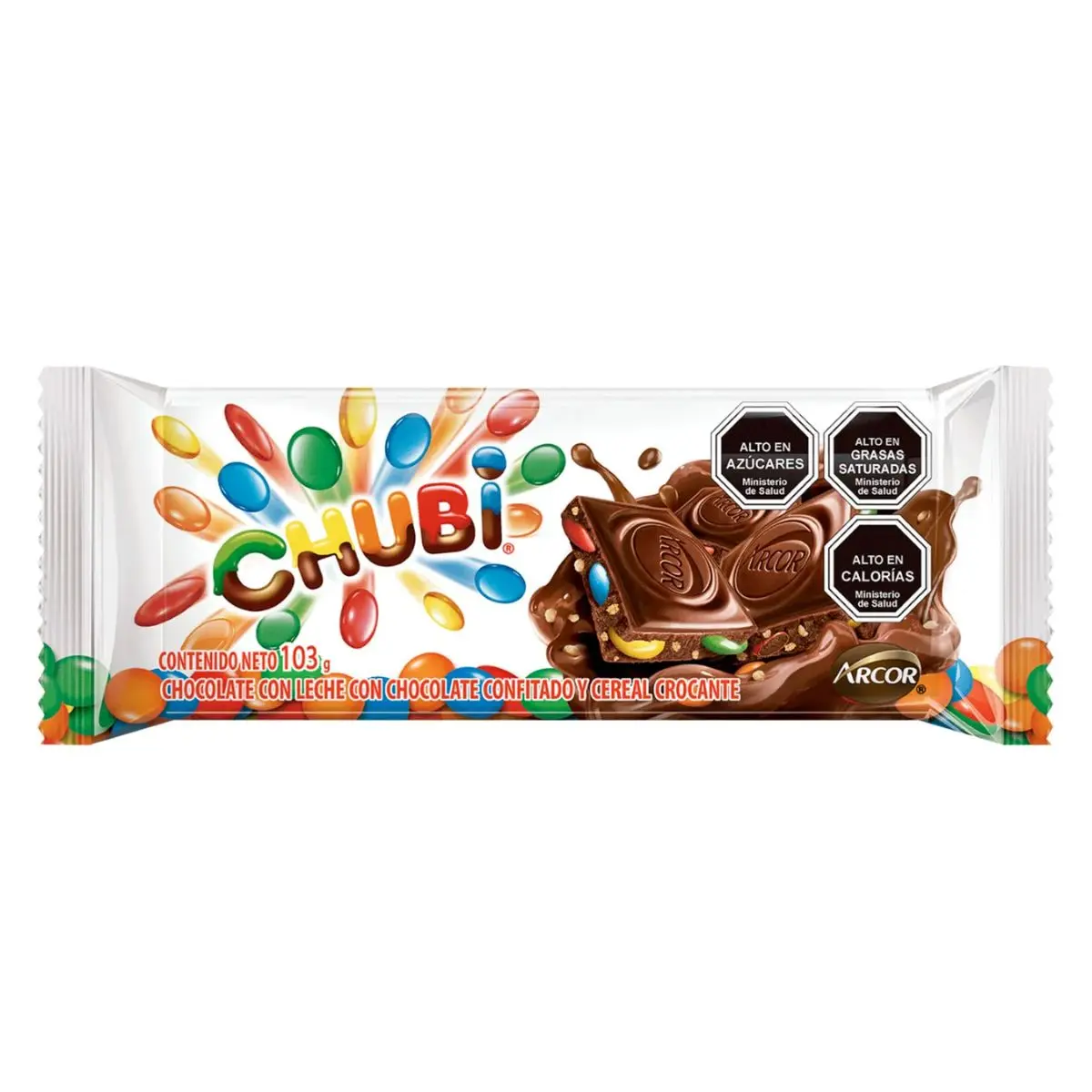Tableta de chocolate chubi 103gr