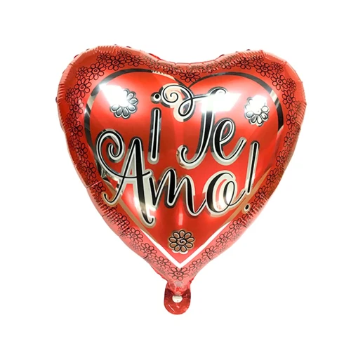Globo 45cm te amo cursivo rojo un