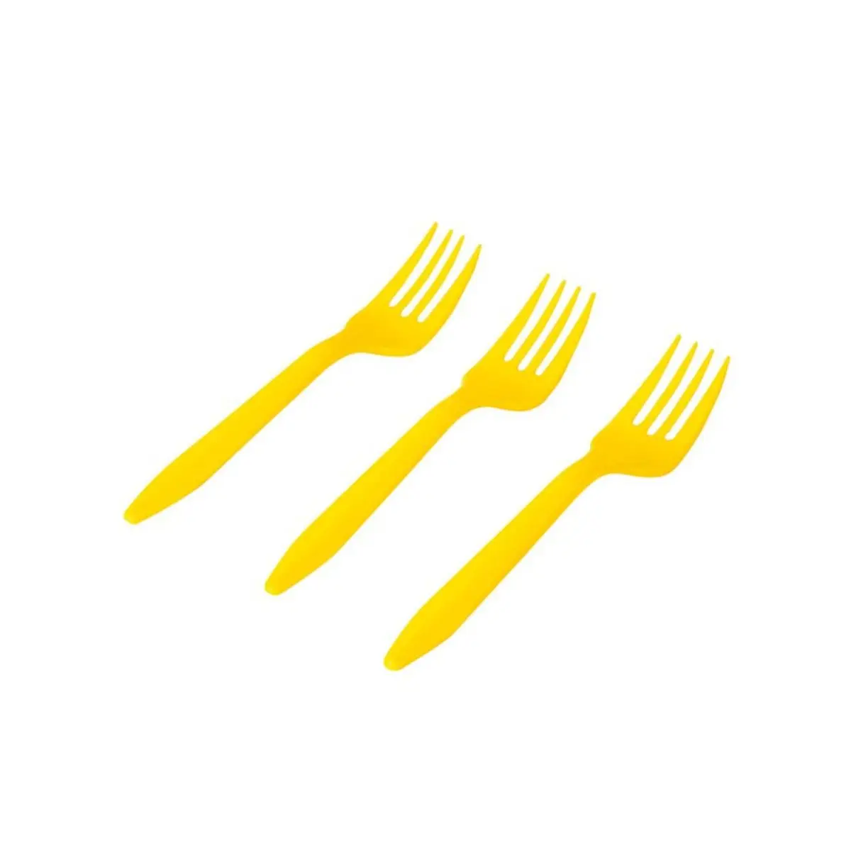 Tenedor amarillo 10 un