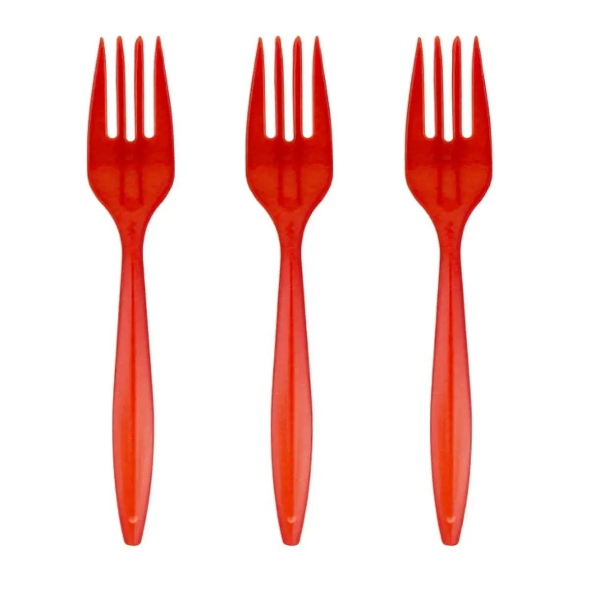 Tenedor rojo 20 un