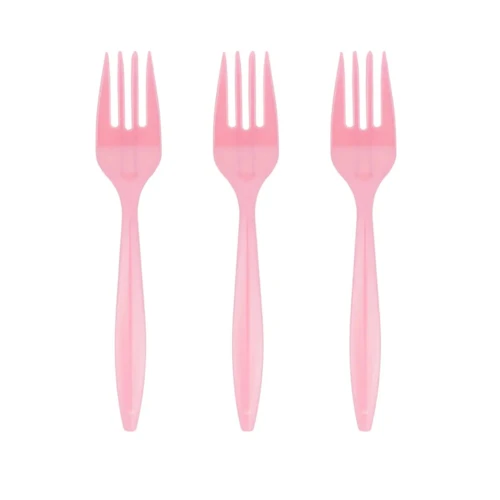 Tenedor rosado 20un
