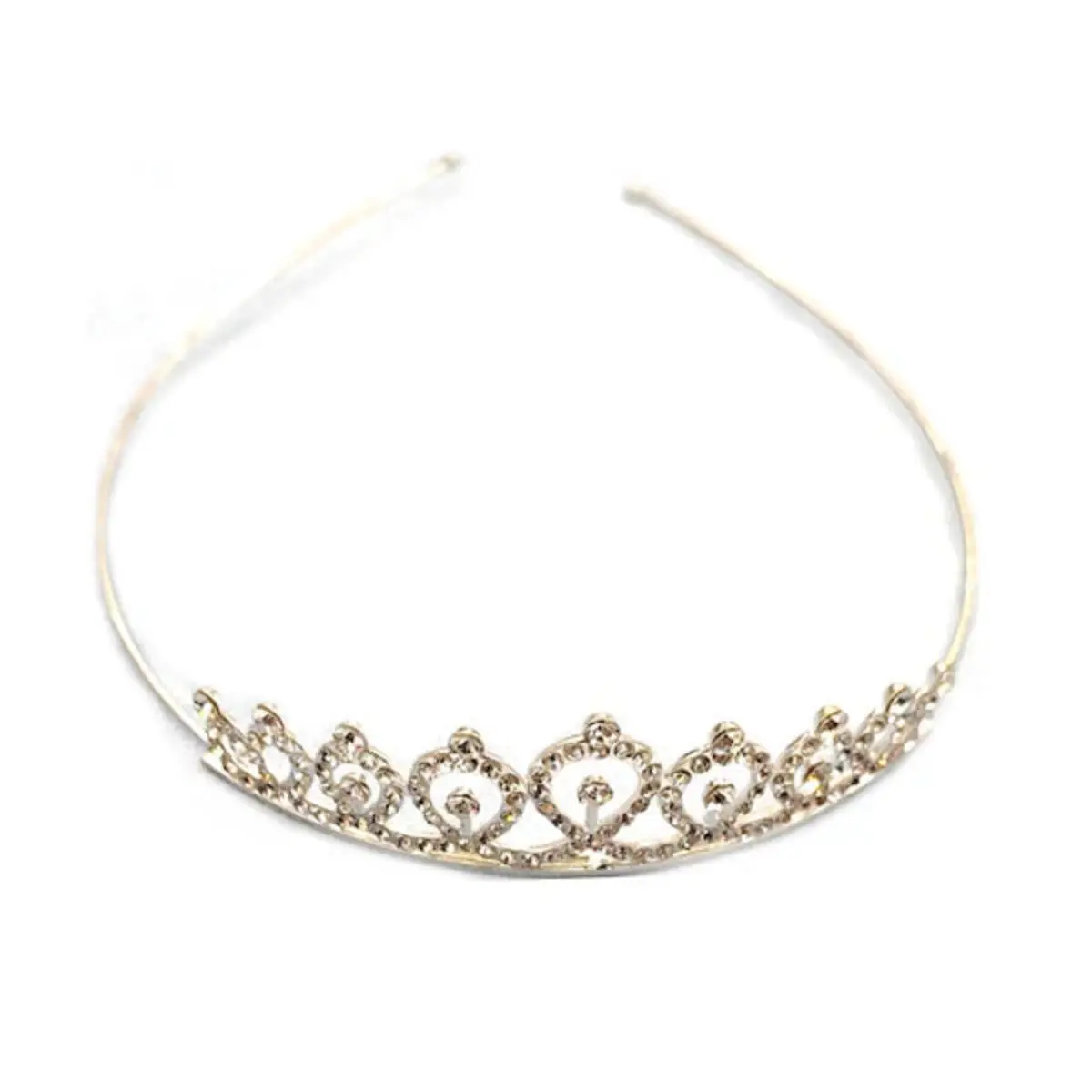 Tiara Metal Strass 14x12x3cm un
