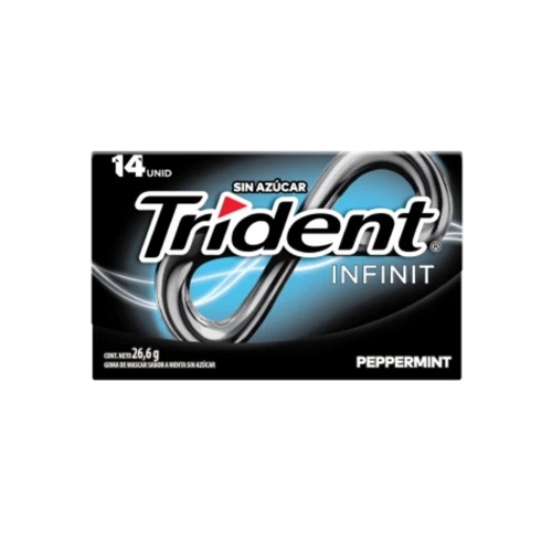 Trident infinit peppermint sin azúcar 14un
