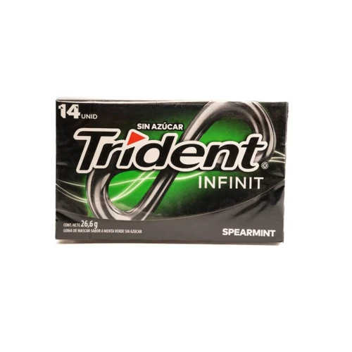 Trident infinit spearmint sin azúcar 14un