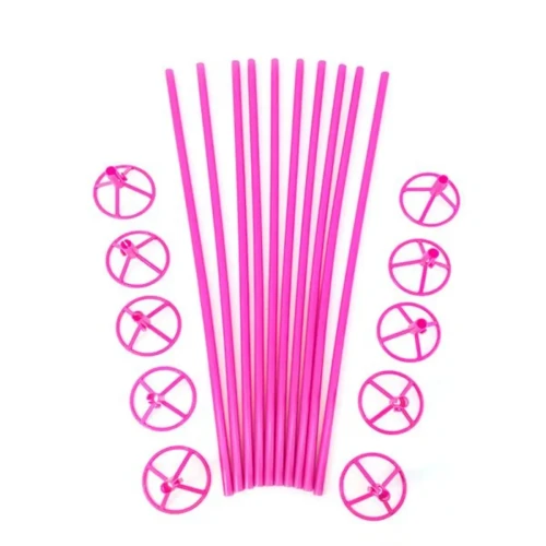 Set de varillas fucsia 10un