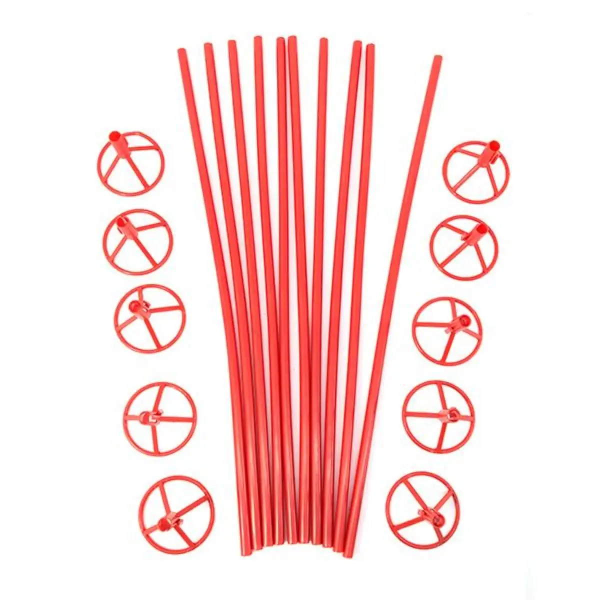 Set de varillas rojas 10un