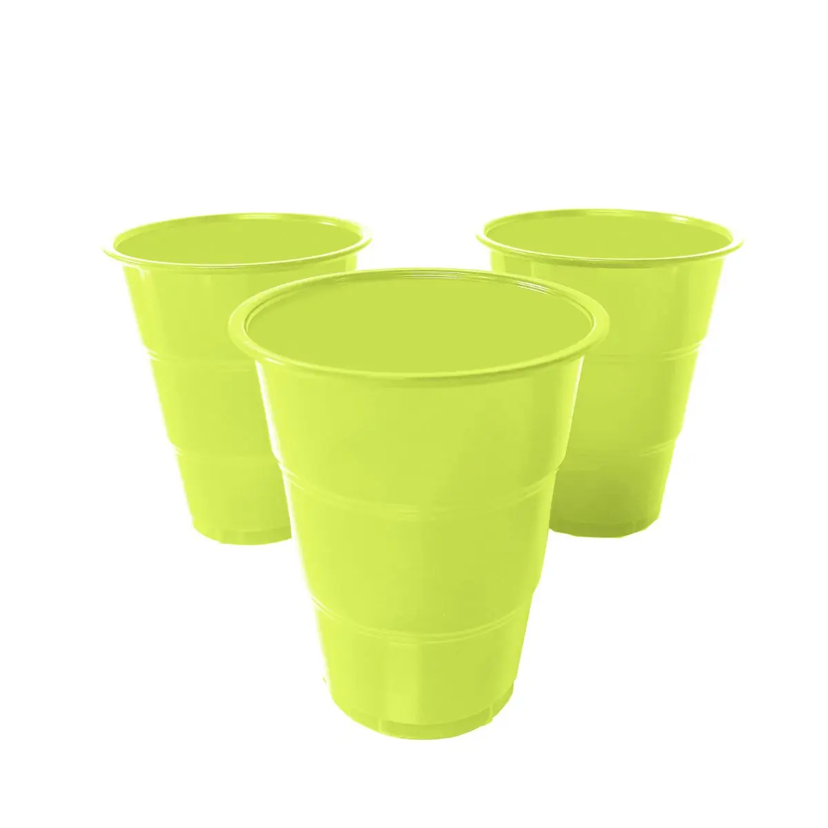 Vasos 7oz pláscticos verde lima 10un