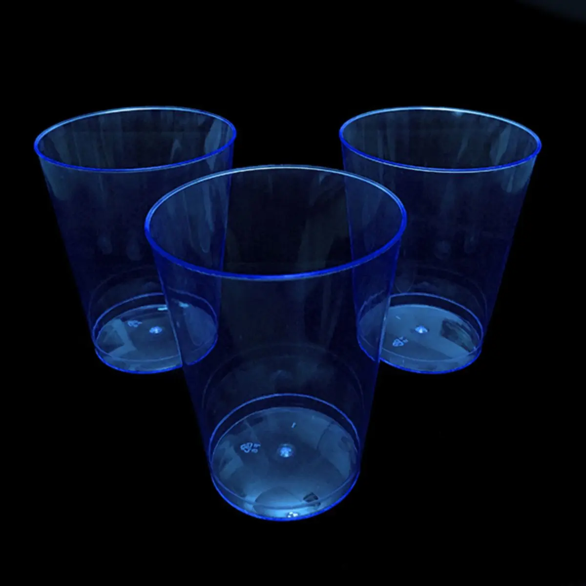 Vasos acrílicos 230ml neón azul 10un