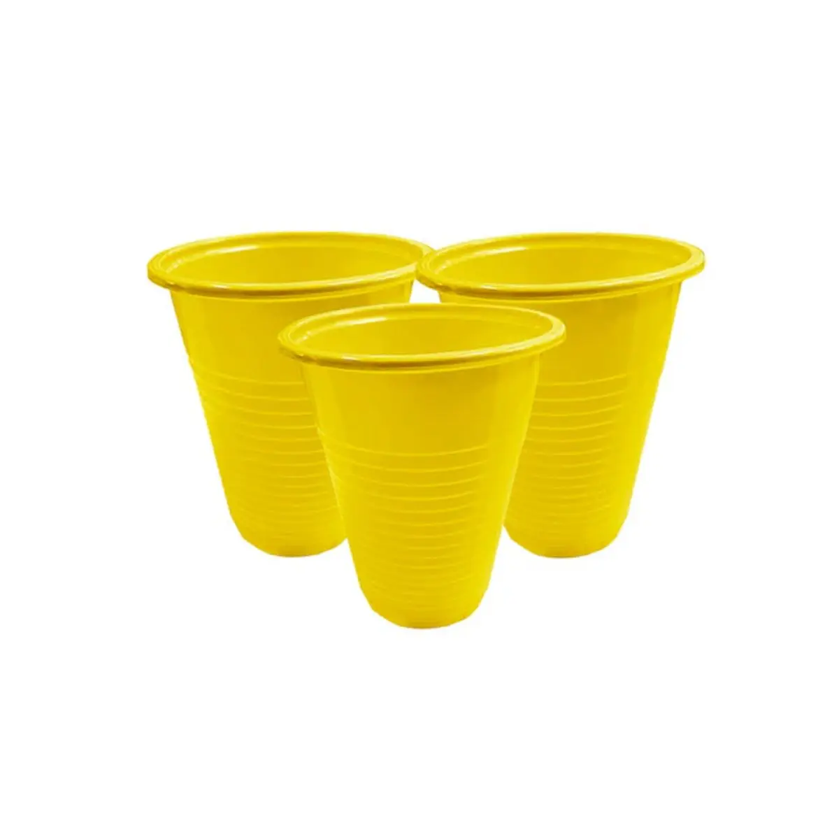 Vaso plástico amarillo 7oz 10un