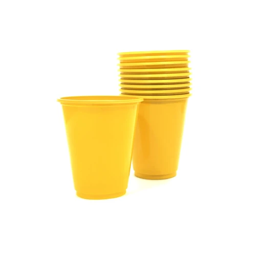 Vaso plástico amarillo 7oz 25un