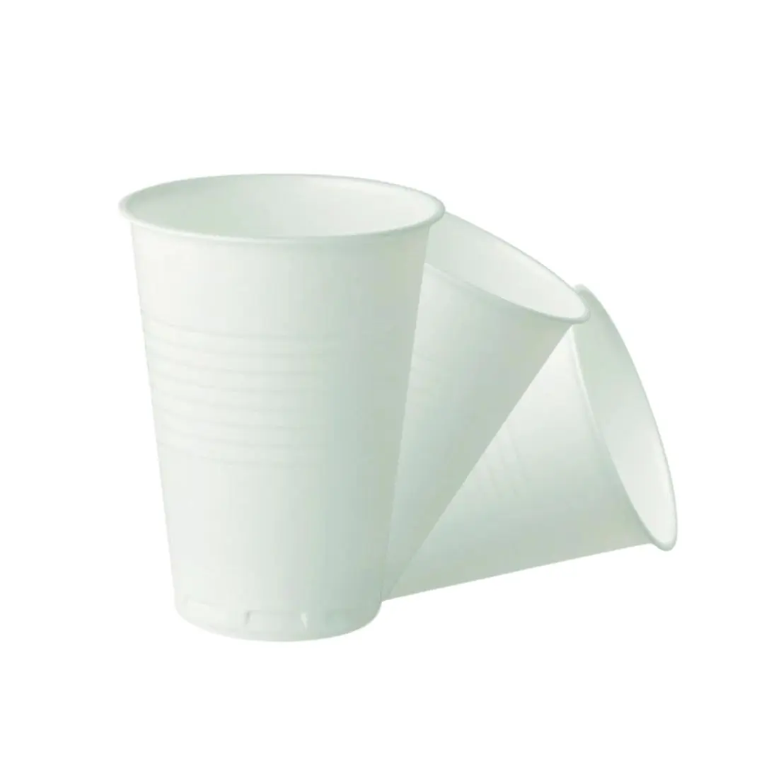 Vaso plástico blanco 7oz 10un