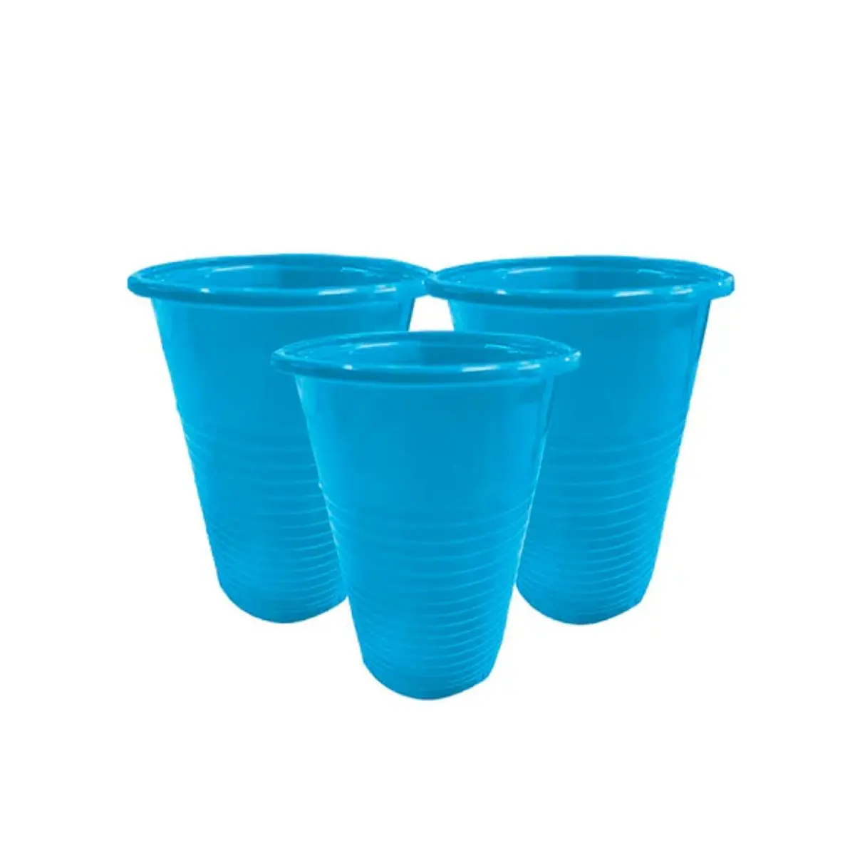 Vaso plástico celeste 7oz 25un