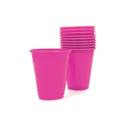 Vaso plástico fucsia 7oz 10un
