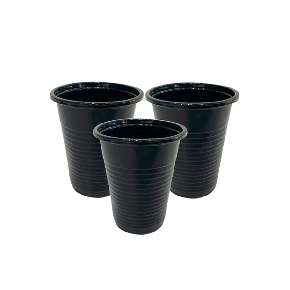 Vaso plástico negro 7oz 25un