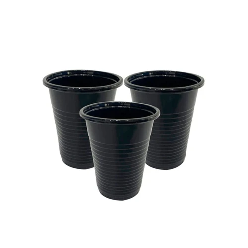 Vaso plástico negro 7oz 25un