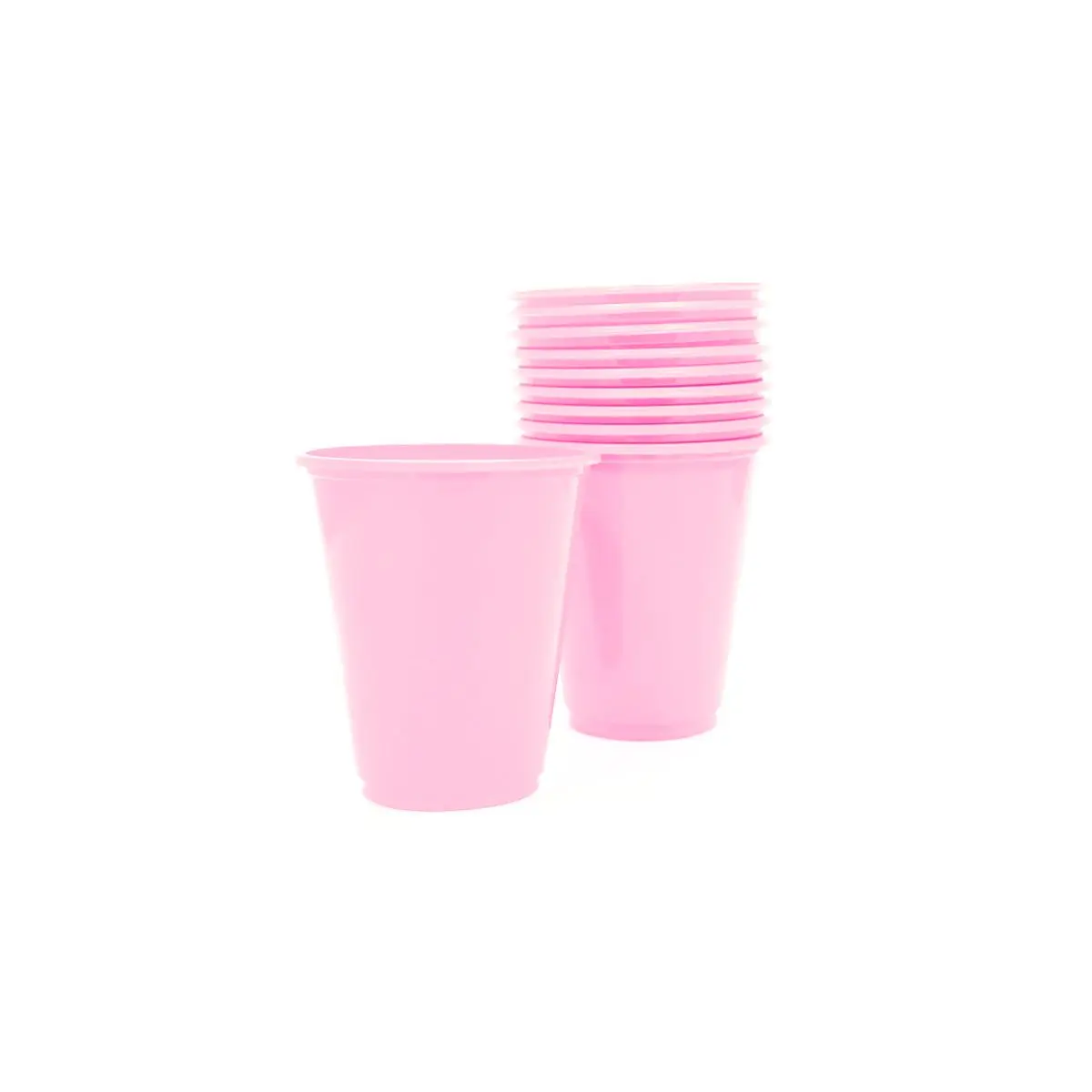 Vaso plástico rosado 7oz 25un