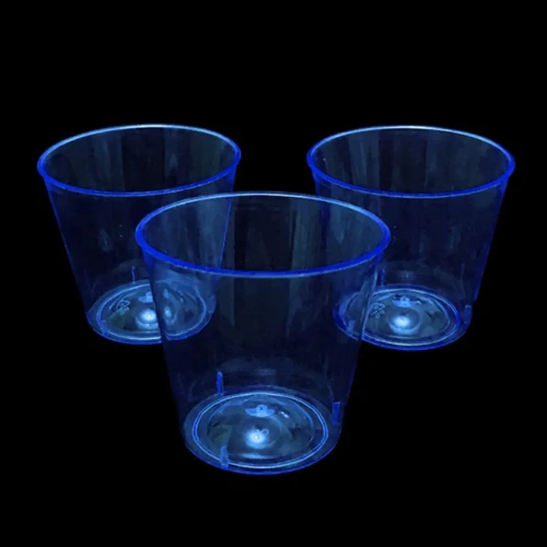 Vasos shot acrílico neón azul 30un