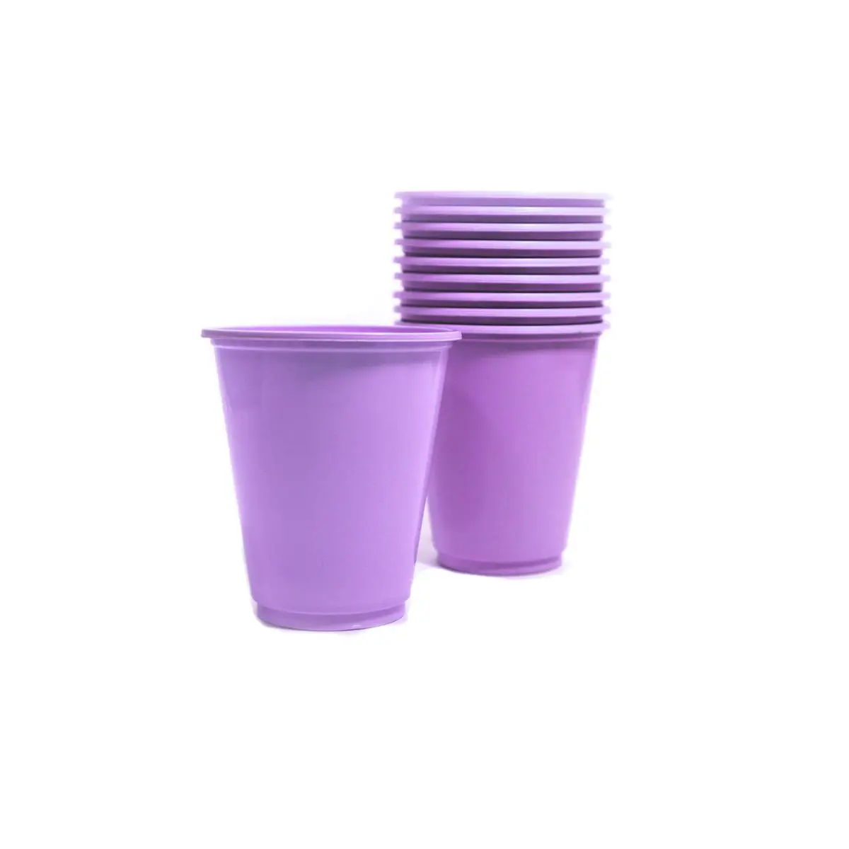 Vaso  plástico morado 7oz 25un