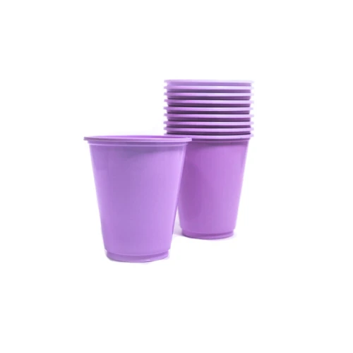 Vaso  plástico morado 7oz 25un
