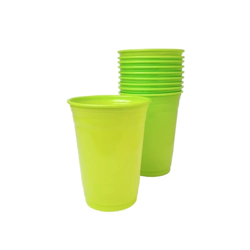 Vaso plástico verde lima 7oz 10un