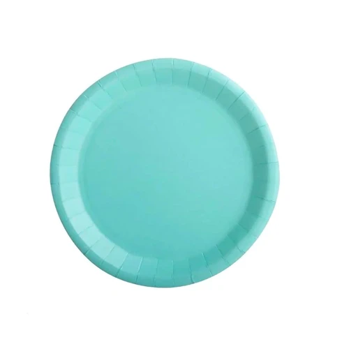 Plato 18cm cartón verde pastel 10un